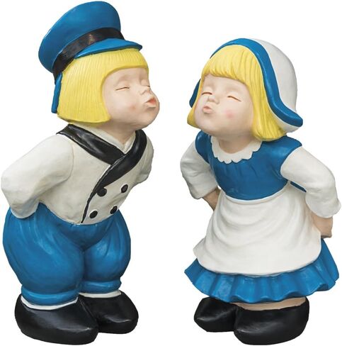 BRECK'S - Kissing Dutch Couple Statues - Set of 2 - 1 Boy and 1 Girl in Saudi Arabia