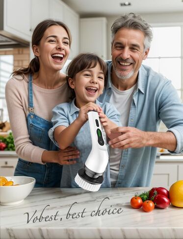 منظف ​​دوار كهربائي، فرشاة تنظيف لاسلكية جديدة 2024، منظف دش مع 9 رؤوس قابلة للاستبدال، سرعة مزدوجة بقوة 1.5 ساعة، مقبض تمديد قابل للتعديل للحمام والمطبخ وأرضيات حوض السيارة in Kuwait