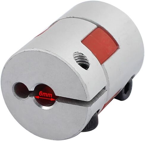 uxcell 6mm to 10mm Shaft Coupling 30mm Length 25mm Diameter Motor Coupler Aluminum Alloy Joint Connector for DIY Encoder in Saudi Arabia