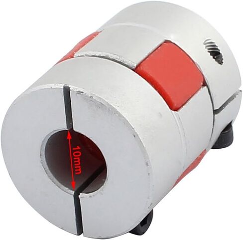 uxcell 6mm to 10mm Shaft Coupling 30mm Length 25mm Diameter Motor Coupler Aluminum Alloy Joint Connector for DIY Encoder in Saudi Arabia