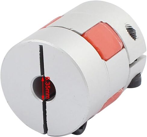uxcell 6mm to 10mm Shaft Coupling 30mm Length 25mm Diameter Motor Coupler Aluminum Alloy Joint Connector for DIY Encoder in Saudi Arabia
