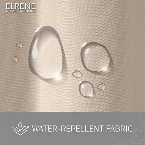 Elrene Home Fashions Rhodes Solid Indoor/Outdoor Window-Curtain Set, 2 Panels, 52 inches X 108 inches, White in Saudi Arabia