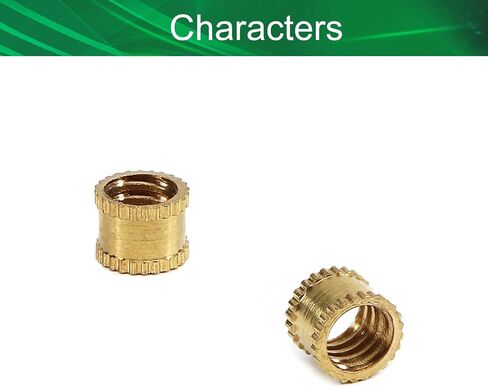 Yinpecly Knurled Threaded Insert, 1/4-20 x 6mm (H) x 8mm (OD) Female Thread Copper Embedment Nuts, Gold 25 Pcs in Saudi Arabia