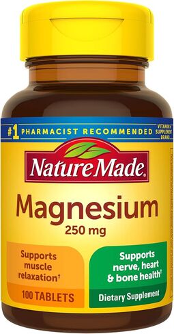 Magnesium Oxide 250 mg Tablets, 100 Count for Nutrition Support in Saudi Arabia