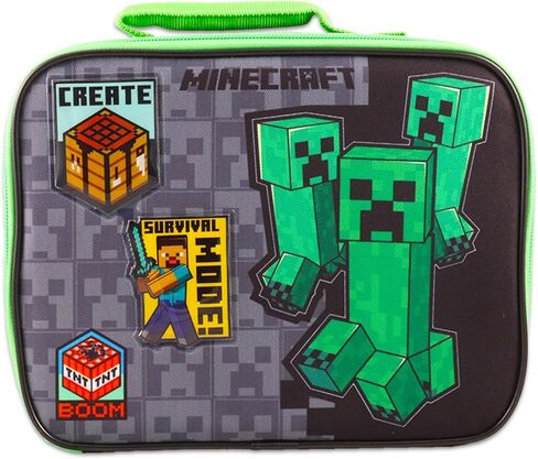 Minecraft Backpack with Lunch Bag Set - Bundle with 16" Minecraft Backpack, Minecraft Lunch Box, Water Bottle, Stickers, More | Minecraft Backpack for Boys in Saudi Arabia