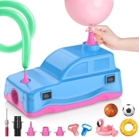 Electric Balloon Pump, Portable Air Pump for Pool Floats, Basketball, 260q Foil Balloons, Quick-Fill Inflator 110V AC for Birthday Gender Reveal Baby Shower Balloons Party Decorations Wedding in Saudi Arabia