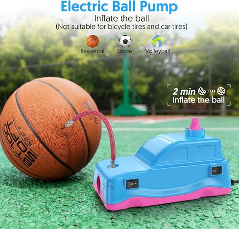 Electric Balloon Pump, Portable Air Pump for Pool Floats, Basketball, 260q Foil Balloons, Quick-Fill Inflator 110V AC for Birthday Gender Reveal Baby Shower Balloons Party Decorations Wedding in Saudi Arabia