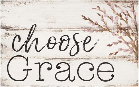 اختر Grace Whitewash 17 x 10.5 لافتة جدارية على شكل لوح خشبي in Kuwait