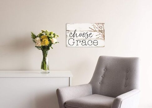 اختر Grace Whitewash 17 x 10.5 لافتة جدارية على شكل لوح خشبي in Kuwait