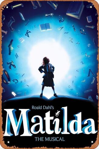 Retro Musical Poster Tin Sign Matilda Musical Theatre Poster for Movie Home Bar Pub Garage Wall Decor Gifts Art 8x12 Inches Vintage Metal sign. in Saudi Arabia