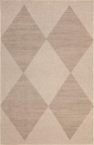nuLOOM Simple Diamond Easy-Jute Machine Washable Accent Rug, 3x5, Brown in Saudi Arabia