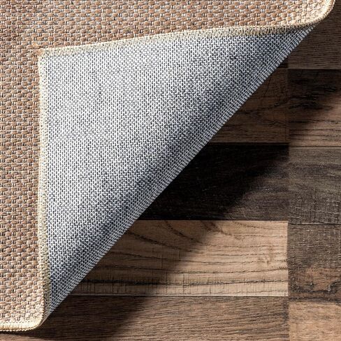 nuLOOM Simple Diamond Easy-Jute Machine Washable Accent Rug, 3x5, Brown in Saudi Arabia