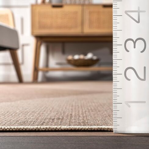 nuLOOM Simple Diamond Easy-Jute Machine Washable Accent Rug, 3x5, Brown in Saudi Arabia