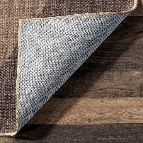 nuLOOM Simple Diamond Easy-Jute Machine Washable Accent Rug, 3x5, Brown in Saudi Arabia