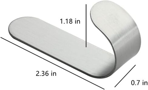 Adhesive Hooks, Wall Hooks 10 Pack Heavy Duty Stainless Steel Wall Hooks Adhesive for Hanging Jackets, Kitchenware, Bathrobes, Bath Towels, Coat, Bag, Party Light Strip (Silver-10pcs) in Saudi Arabia