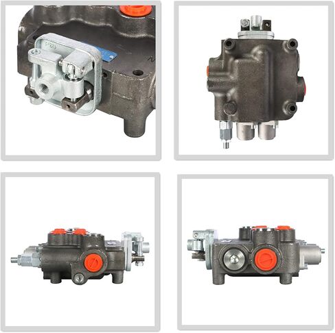 صمام أحادي الكتلة للتحكم الهيدروليكي في الاتجاه المزدوج، 2 بكرة 21GPM منافذ SAE مع عصا التحكم صمام التحكم في الاتجاه الهيدروليكي 3625 رطل لكل بوصة مربعة مناسب لوادر الجرارات الصغيرة وما إلى ذلك in Kuwait