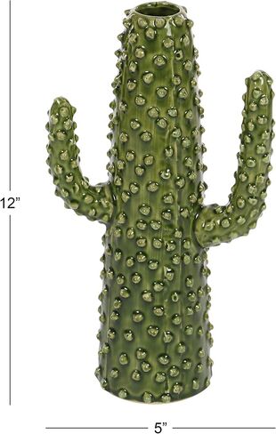 Deco 79 Eclectic Ceramic Vase, SMALL SIZE, Green in Saudi Arabia