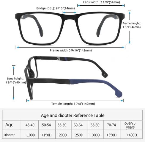 4 Pack Reading Glasses Blue Light Blocking Rectangular Frame Computer Reader for Men in Saudi Arabia