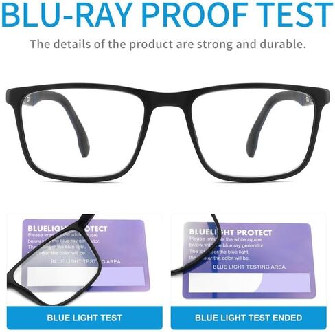 4 Pack Reading Glasses Blue Light Blocking Rectangular Frame Computer Reader for Men in Saudi Arabia
