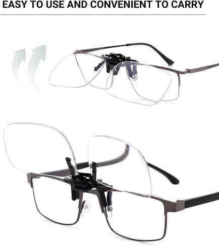TERAISE Reading Glasses Clip On Magnifiers for Eyeglasses, Blue Light Blocking Magnifiers Lenses Readers for Women Men in Saudi Arabia