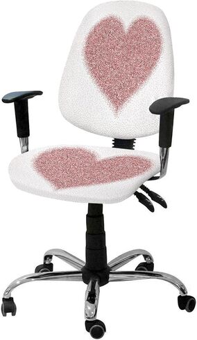 Abstract Ocean 2 Pieces Computer Office Chair Covers Set, Stretchable Desk Rotating Chair Seat Cushion Slipcover Back Covers, Decorative Protectors Cover Summer Coastal Beach Gradient Waves in Saudi Arabia