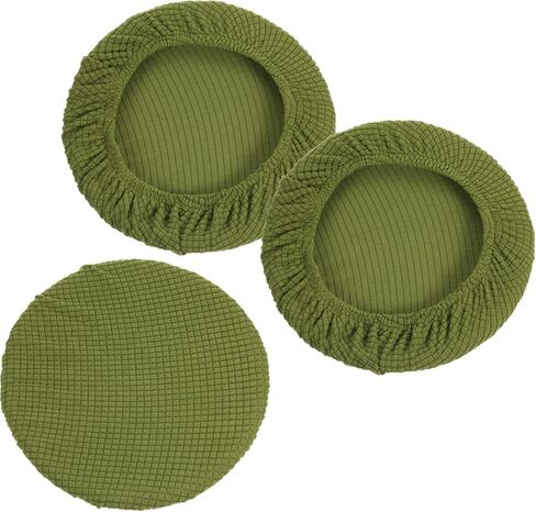 PATIKIL 11" Round Bar Stool Cover, 3 Pack Elastic Bar Stool Cover Washable Seat Cushion for Diameter 11"-16" Chair, Beige in Saudi Arabia