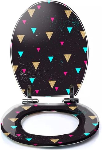 Colored Toilet Seat with Slow Close, Seamless Hand draw peppers patternon white Mexican from jalapeno Resin Toilet Seats, Easy to Install, Easy to Clean Heavy Duty Deluxe Toilet Seat in Saudi Arabia