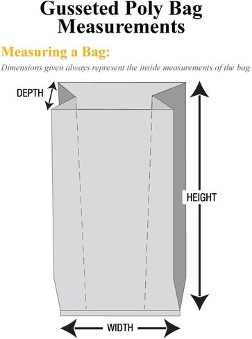 Partners Brand PPB1345 Gusseted Poly Bags, 1 mil, 4" x 2" x 8", Clear (Pack of 1000) in Saudi Arabia