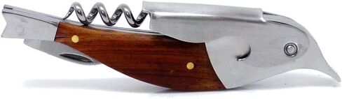 Kikkerland Dark Wood Fish Corkscrew, Black in Saudi Arabia