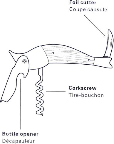 Kikkerland Dark Wood Fish Corkscrew, Black in Saudi Arabia
