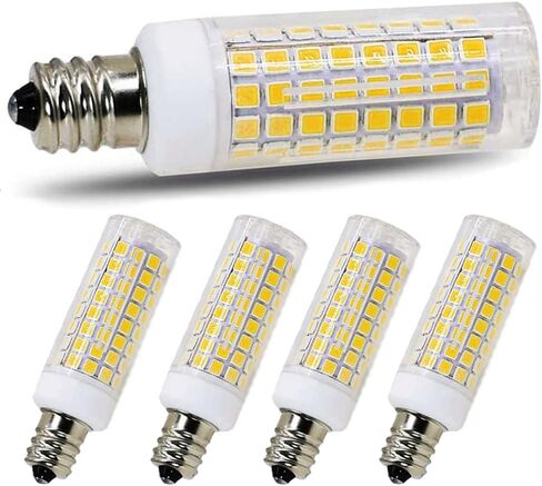E11 led Bulb 75w 100w Halogen Bulbs Replacement, JD T4 e11 Mini Candelabra Base 110V 120V 130 Voltage Input Light Bulbs, Pack of 4 (Daylight 6000K) in Saudi Arabia