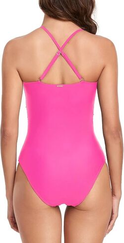 بدلة سباحة نسائية من RELLECIGA برقبة على شكل حرف V قطعة واحدة ملتوية من الأمام للنساء in Kuwait