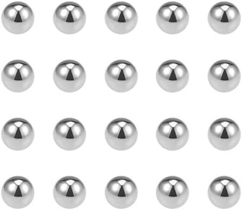 كرات دقيقة من Uxcell مقاس 1/8 بوصة من الصلب الكروم الصلب G25 لعجلة سلسلة مفاتيح تحمل الكرة 200 قطعة in Saudi Arabia