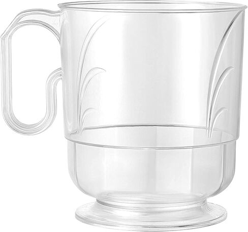Lillian Signature Collection 40 Count Elegance Coffee Mug, 8-Ounce, Clear in Saudi Arabia
