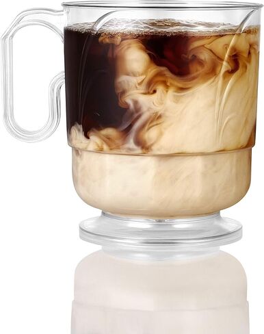Lillian Signature Collection 40 Count Elegance Coffee Mug, 8-Ounce, Clear in Saudi Arabia