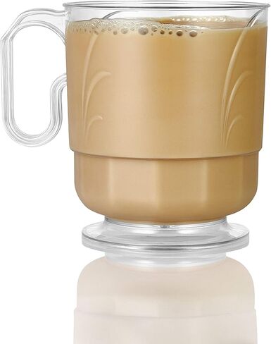 Lillian Signature Collection 40 Count Elegance Coffee Mug, 8-Ounce, Clear in Saudi Arabia