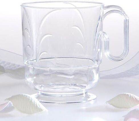 Lillian Signature Collection 40 Count Elegance Coffee Mug, 8-Ounce, Clear in Saudi Arabia