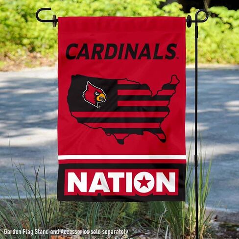 Louisville Cardinals Garden Banner Flag with USA Stars and Stripes Nation in Saudi Arabia