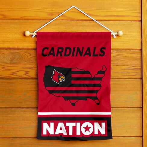 Louisville Cardinals Garden Banner Flag with USA Stars and Stripes Nation in Saudi Arabia
