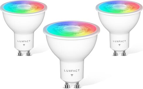 لمبة LED الذكية GU10 - 5 واط (ما يعادل 50 واط) لمبة تغيير اللون RGBCW - متوافقة مع Alexa وGoogle Assistant - 420LM - مزامنة الموسيقى متعددة الألوان GU10 LED Bulb 3 Pack in Saudi Arabia
