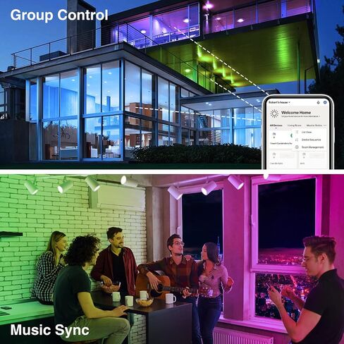 لمبة LED الذكية GU10 - 5 واط (ما يعادل 50 واط) لمبة تغيير اللون RGBCW - متوافقة مع Alexa وGoogle Assistant - 420LM - مزامنة الموسيقى متعددة الألوان GU10 LED Bulb 3 Pack in Saudi Arabia