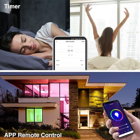 لمبة LED الذكية GU10 - 5 واط (ما يعادل 50 واط) لمبة تغيير اللون RGBCW - متوافقة مع Alexa وGoogle Assistant - 420LM - مزامنة الموسيقى متعددة الألوان GU10 LED Bulb 3 Pack in Saudi Arabia