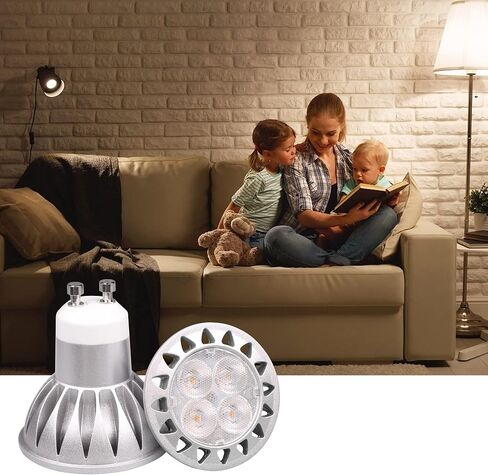 ALIDE GU10 Led Light Bulbs Dimmable AC120V,25W 35W 50W Halogen Replacement,2700K Warm White,MR16 GU10 Dimmable 2 Prong Base 5W Led Track Bulbs,450LM,38 Degrees,6Pack in Saudi Arabia