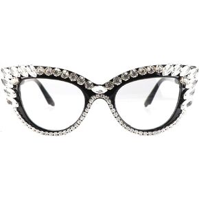 Reading Glasses for Women Blue Light Blocking Cat eye Computer Rhinestone Fashion Reader Eyeglasses