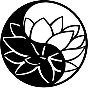WANLIAN Lotus Flower Metal Yin Yang Decor for Wall Sculpture, Wall Art Decoration Wall Hangings for Home Office Bathroom Yoga Living Room Garden Outdoor Farmhouse
