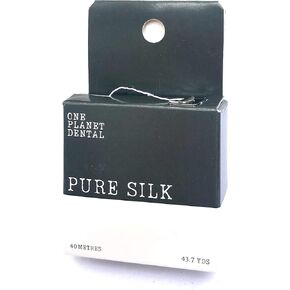 Biodegradable Silk Dental Floss |Zero Waste Floss | NoPFAS |Teflon Free Floss | Peppermint Oil | 43 Yards | Shatter Proof Cardboard Box | Plastic Free | Natural Candelila Wax