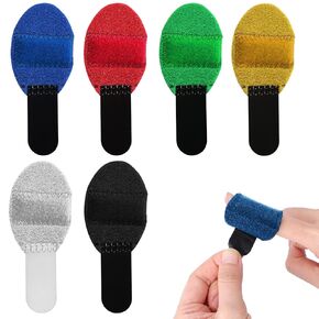 6pcs Trigger Finger Splints, Soft Fabric Little Finger Splint Mallet Finger Splints Brace for Arthritis Broken Finger Protection Fingers Straightening (6 Colors)