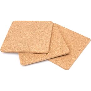 Fox Run Cork Trivets for Dishes, Pots, Pans and Plants, 7.25" Diameter, Brown, Set of 3