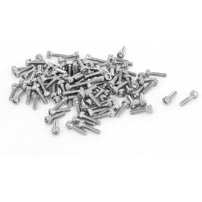 0.35mm Pitch M1.6x6mm Stainless Steel Hex Socket Head Cap Screw 100pcs