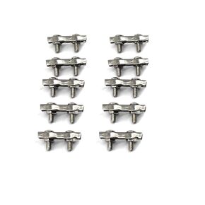304 Stainless Steel Wire Rope Clip Cable Rope Double clamp M10 Pack of 2 Pieces